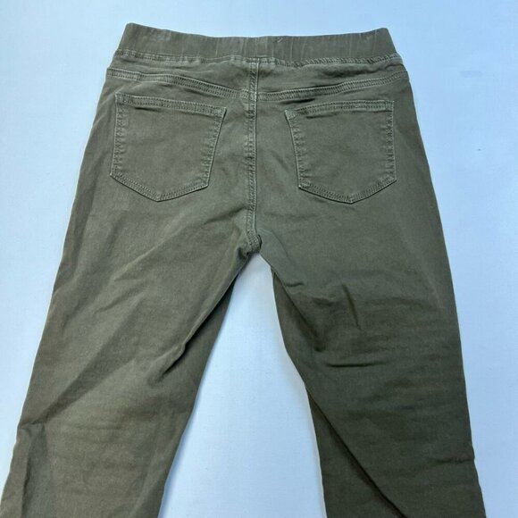 Peek A Boot Socks Womens Biker Moto Jeans Green Pull On Pockets Size Medium - Picture 5 of 10